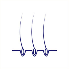 Icon on the theme of beauty and health of hair, skin and nails. Made in trendy line style vector. Emblems for cosmetics, pharmaceuticals, manicure salons. Medical cosmetology. - stock vector	