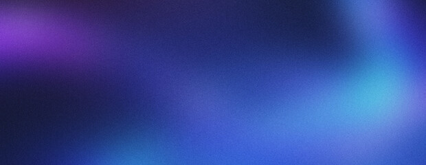 Obraz premium purple blue black , grainy noise grungy spray texture color gradient rough abstract retro vibe background shine bright light and glow , template empty space