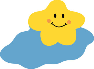 Cloud star illustration