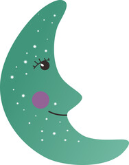 Crescent moon illustration