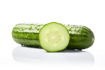 Cucumber on white background.