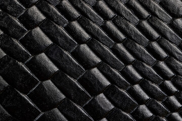 decorative decoration of black-colored leather