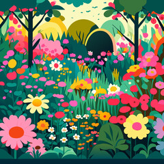 background with flowers