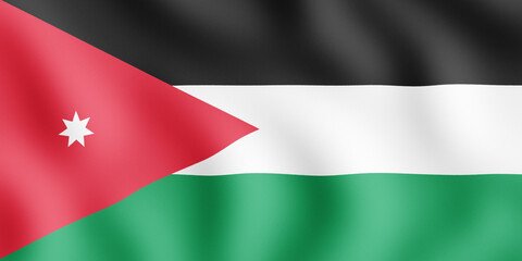 A Flag of Jordan country