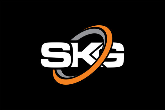 SKG creative letter logo design vector icon illustration