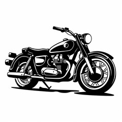 illustration of vector illustration of a vintage american motorcycle , Generative ai