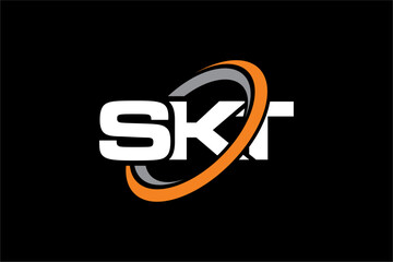 SKT creative letter logo design vector icon illustration
