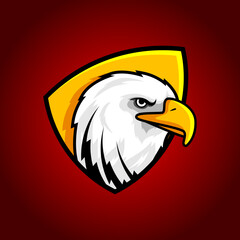 Logo style eagle head mascot. Great for sports logos & team mascots.

