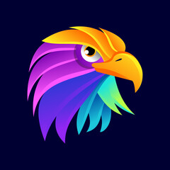 Eagle Colorful Design illustration Vector Template Suitable for Creative Industry, Multimedia, entertainment, Educations, Shop, and any related business

