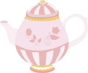 Teapot porcelain illustration