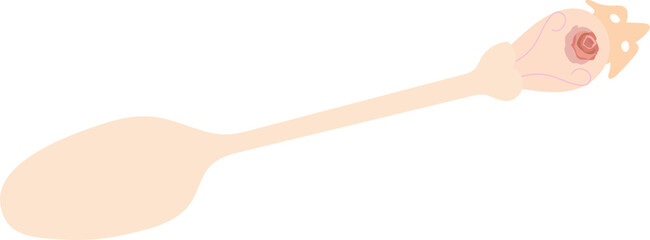 Spoon porcelain illustration