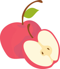 Apple slice illustration