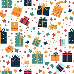 Happy Christmas Seamless Patterm cartoon background