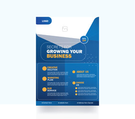 Business flyer design marketing banner cover template