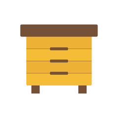 Flat icon beekeeping isolated on white background. Vector illustration.