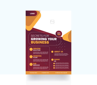 Corporate business flyer design banner marketing template