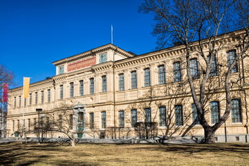 stockholm, schweden - alte nationalbibliothek in humlegarden im stadtviertel östermalm