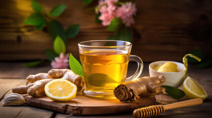 tea with lemon and honey