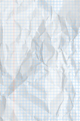 White clean crumpled checkered paper