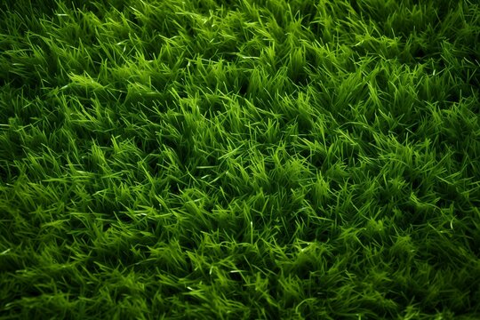 AI illustration of vibrant green grass in a lush, verdant landscape