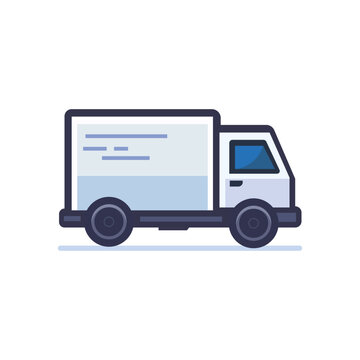 Express delivery truck. Delivery service. Vector illustration
