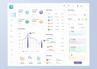 UI UX Infographic dashboard. UI design with graphs, charts and diagrams. Web interface template