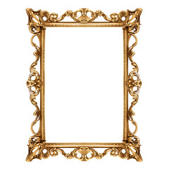 antique frame isolated on transparent background