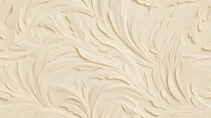 Foto op Aluminium texture decorative Venetian stucco for backgrounds.Luxury white wall design bas-relief with stucco mouldings roccoco element © Sagar