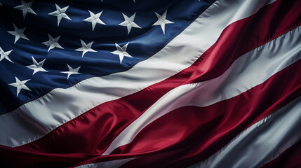 USA flag. American flag. American flag blowing in the wind