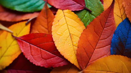 Naklejka na ściany i meble Colorful autumn leaves background