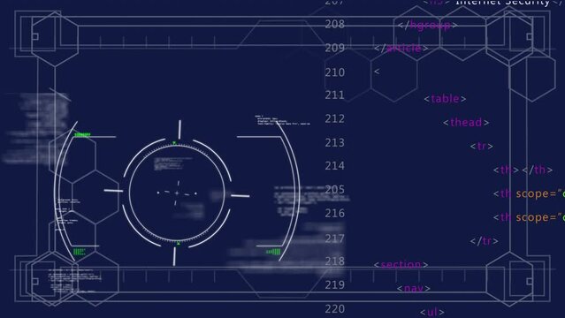 Animation of scope scanning over data processing