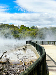 Kuirau Park located in geothermal area in Rotorua,
New Zealand
