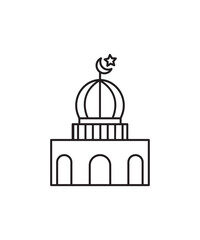 mosque icon, vector best line icon.