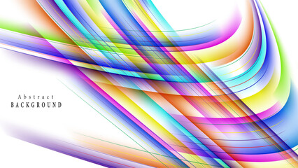 Abstract colorful lines background. Geometric stripe line art design. Modern shiny color gradient lines. Futuristic technology concept.