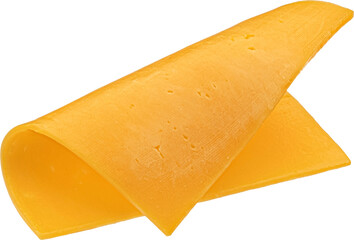 Processed cheese, burger cheese slice isolated