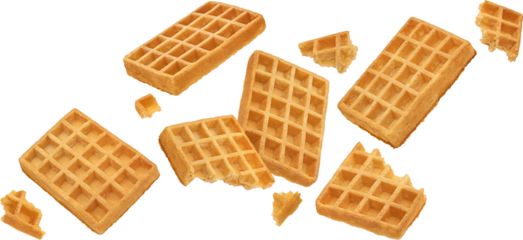 Belgian waffles isolated, full depth of field