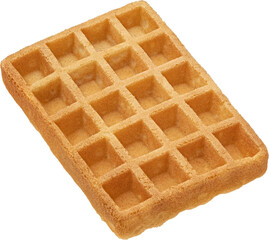 Square waffle isolated