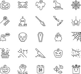 Halloween Vector Flat Icons Pack