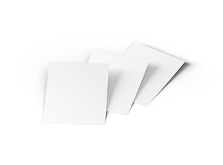 Blank 8.5x11 inc letter 3d render on a transparent background