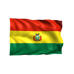 Bolivia national flag on white background.