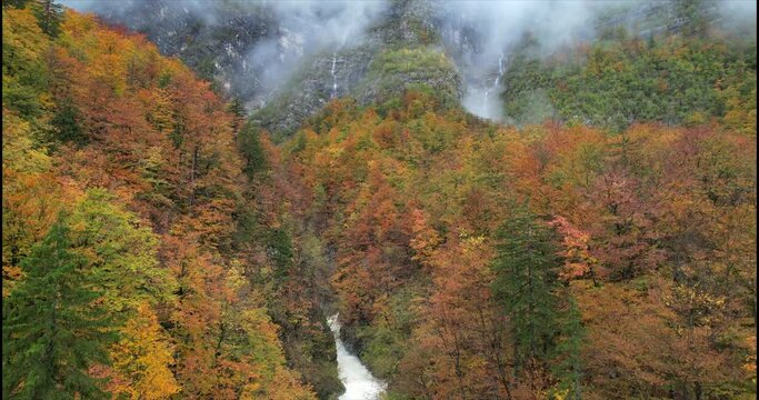 Autumn Splendor Savica Waterfalls Slovenia
