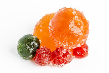 typical fruit in Christmas desserts called candied fruit