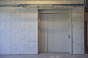goods elevator door in a industrial building