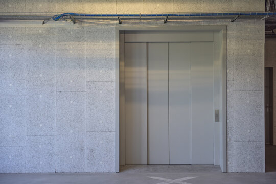 goods elevator door in a industrial building