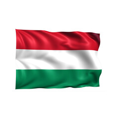 Fototapeta premium Hungary national flag on white background.
