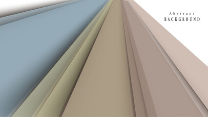 3D pastel color ackground design with stripes line pattern in white colour. Vector white horizontal template.