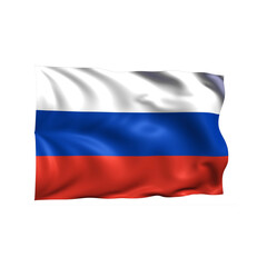 Russia national flag on white background.