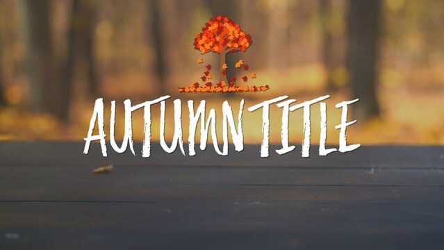 Autumn Season Falling Leaves Scribble Title Intro