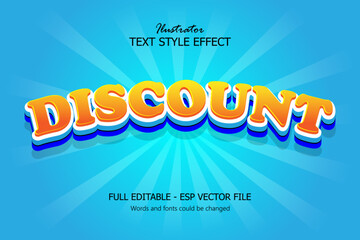 Editable discount text effect