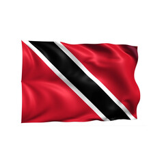Trinidad and Tobago national flag on white background.